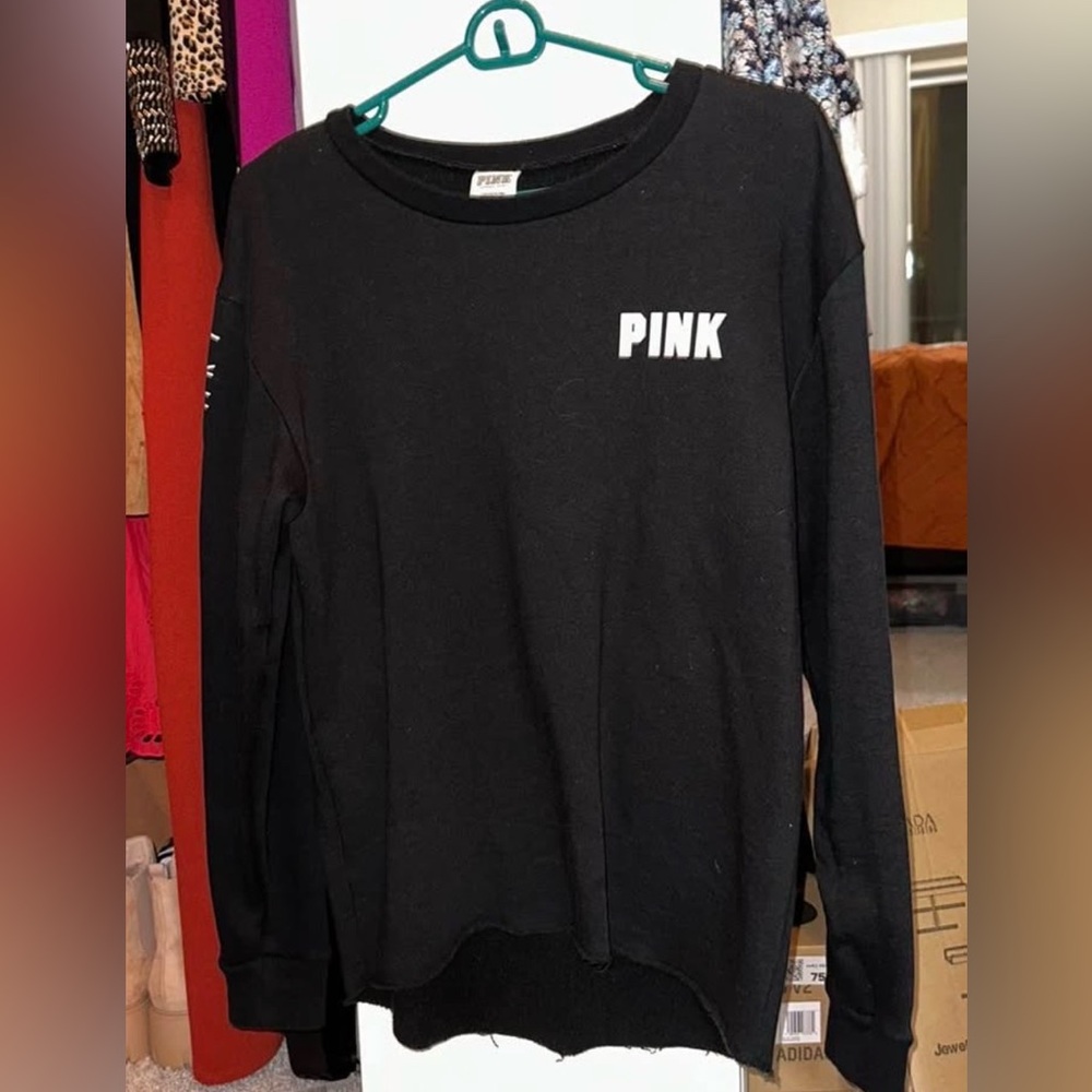 PINK Victoria's Secret Black Crew Neck Sweater